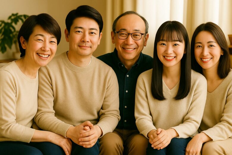 家族写真風のAI画像